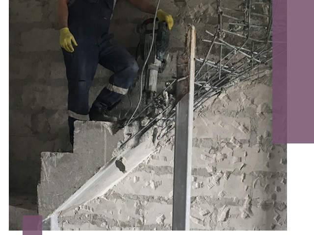 Демонтаж металлических и бетонных лестниц в Краснокамске