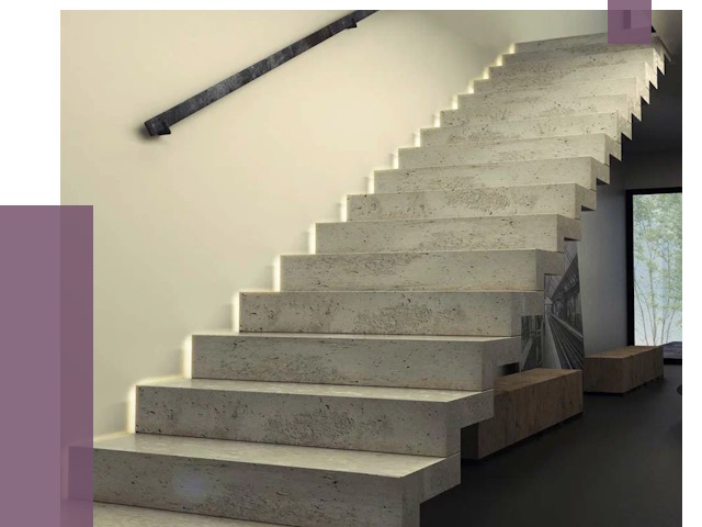 Облицовка бетонных лестниц в Краснокамске от 4562 руб/м2 
