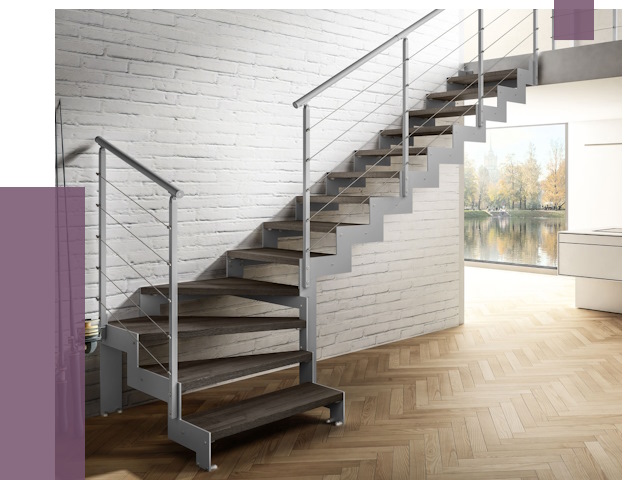 Г-образные лестницы под ключ в Краснокамске от 36747 руб. | ПРОЛЁТ-Кнм