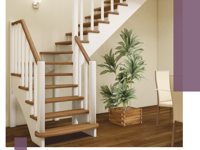 Г-образные лестницы под ключ в Краснокамске — изготовление и монтаж