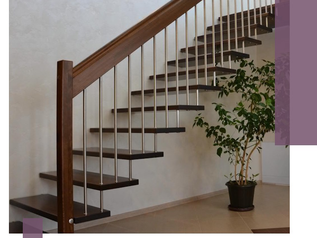 Лестницы на больцах под ключ в Краснокамске – изготовление и монтаж