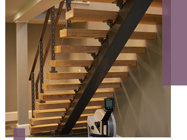 Лестницы на монокосоурах под ключ в Краснокамске - изготовление и монтаж