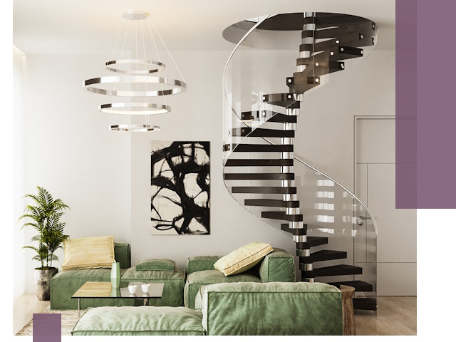 Лестницы для двухуровневой квартиры в Краснокамске — изготовление и монтаж