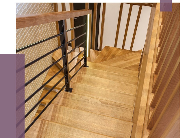 Лестницы из ясеня в Краснокамске под ключ от 9934 руб. 