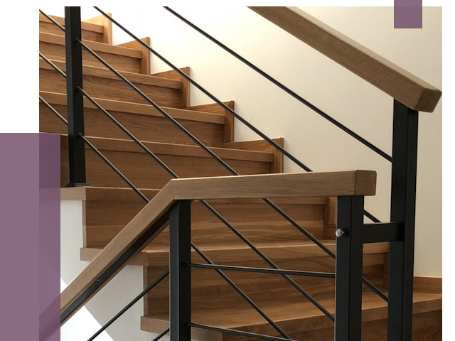 Обшивка металлической лестницы деревом в Краснокамске от 4308 руб. 