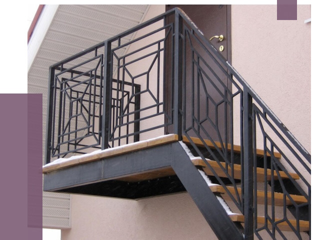 Металлические перила в Краснокамске от 4258 руб.  | ПРОЛЁТ-Кнм