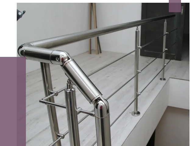 Перила из нержавеющей стали в Краснокамске от 8921 руб. под ключ | ПРОЛЁТ-Кнм