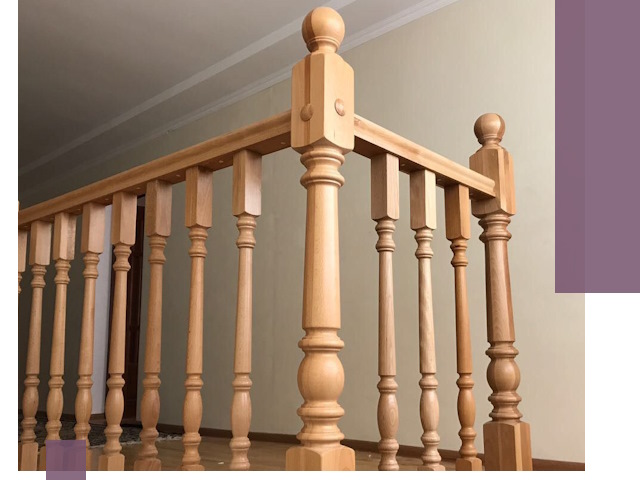 Деревянные перила на заказ в Краснокамске: монтаж и изготовление