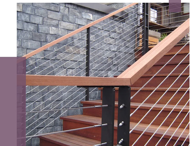 Тросовые перила под ключ в Краснокамске от 7704 руб. 