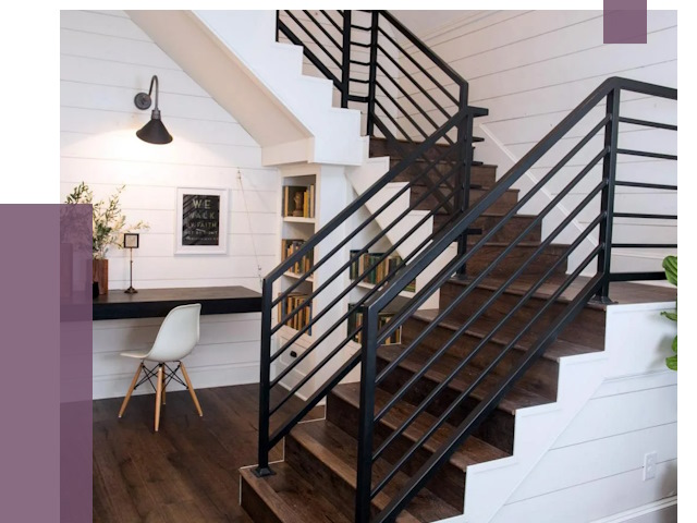 Перила для лестницы в доме в Краснокамске от 7349 руб. — ПРОЛЁТ-Кнм