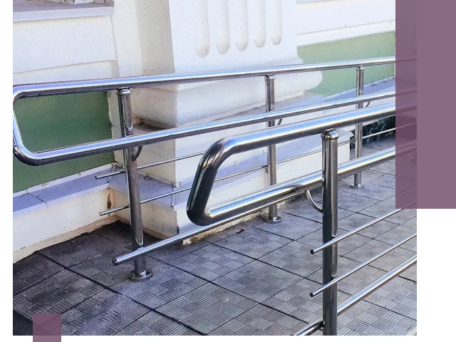 Ограждения пандусов из металла и нержавейки в Краснокамске