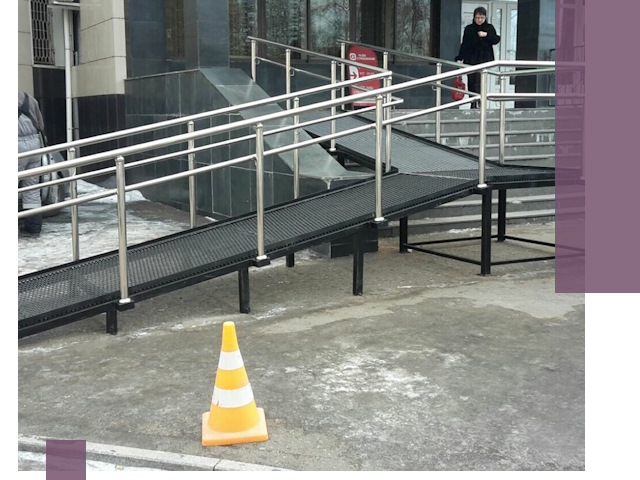 Стационарные пандусы под ключ в Краснокамске — изготовление и монтаж