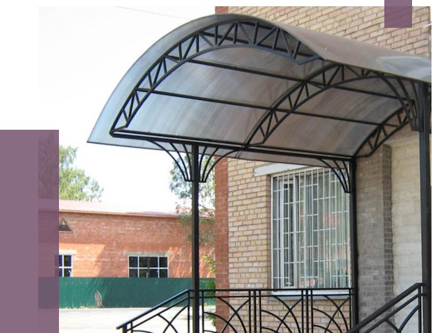 Металлические навесы и козырьки в Краснокамске от 12671 руб.