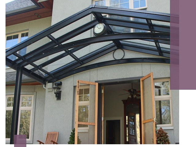 Изготовление и монтаж навесов и козырьков в Краснокамске