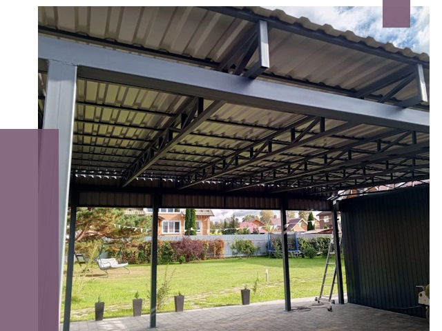 Монтаж навесов в Краснокамске от 7299 руб. — установка навеса | ПРОЛЁТ-Кнм