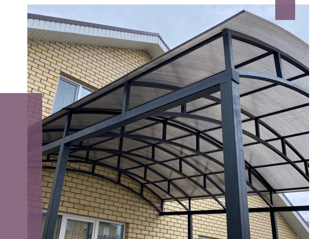 Монтаж козырьков в Краснокамске от 11404 руб. | ПРОЛЁТ-Кнм