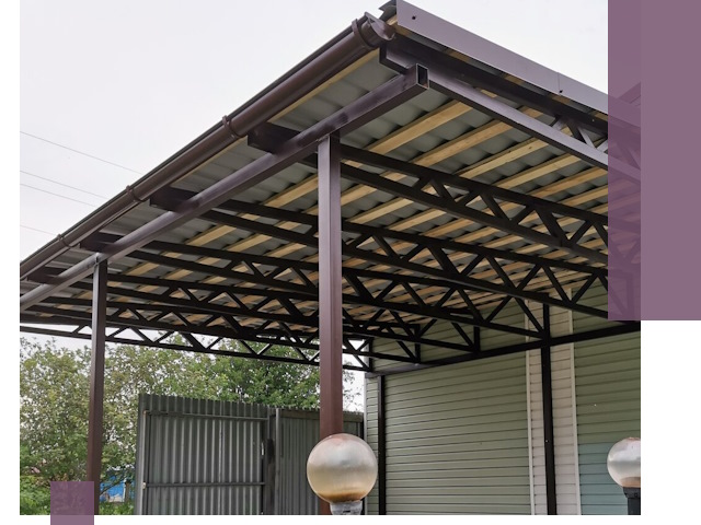 Навесы под ключ в Краснокамске: изготовление, монтаж и гарантия