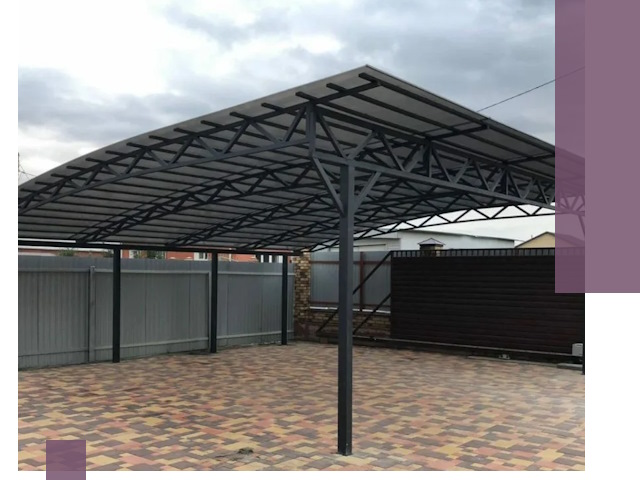 Недорогие навесы под ключ в Краснокамске — изготовление и монтаж