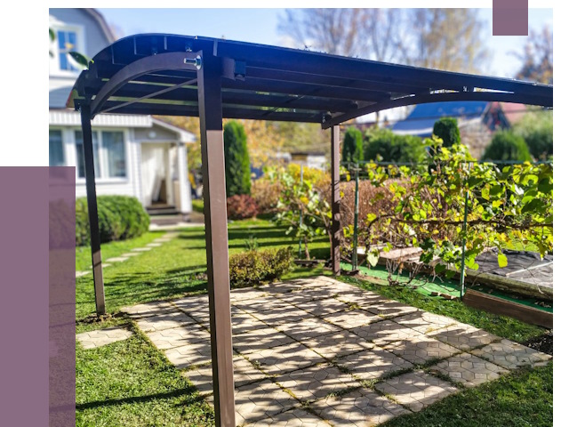 Навесы для дачи в Краснокамске от 12621 руб. под ключ — ПРОЛЁТ-Кнм