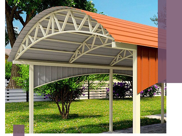 Навесы из профнастила под ключ в Краснокамске — установка и монтаж