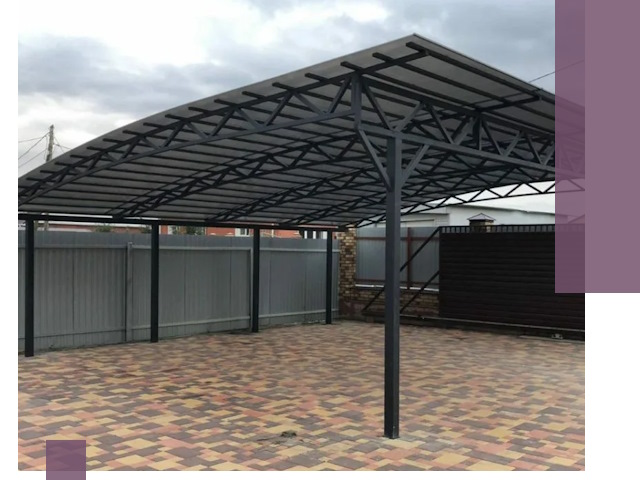 Металлические навесы под ключ в Краснокамске — изготовление и монтаж