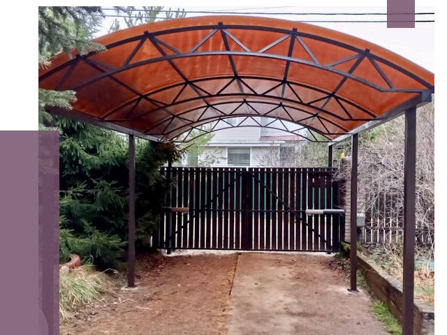 Арочные навесы в Краснокамске от 12621 руб. — изготовление и монтаж | ПРОЛЁТ-Кнм