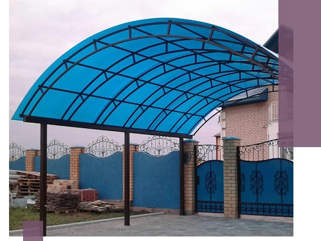 Арочные навесы под ключ в Краснокамске — изготовление и монтаж