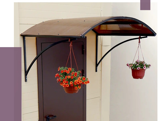 Козырьки над входом в Краснокамске от 14699 руб.  | ПРОЛЁТ-Кнм