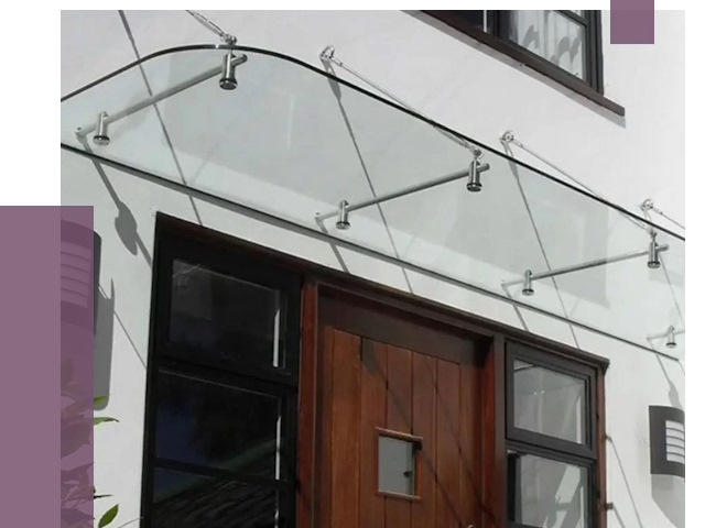 Стеклянные козырьки в Краснокамске от 18753 руб. | ПРОЛЁТ-Кнм