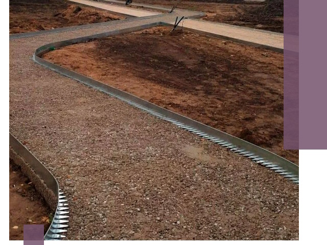 Металлические бордюры под ключ в Краснокамске — изготовление и монтаж