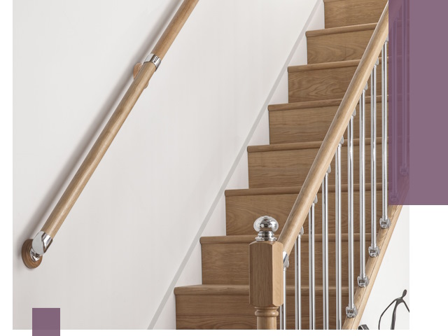 Пристенные поручни из стали и нержавейки под монтаж в Краснокамске